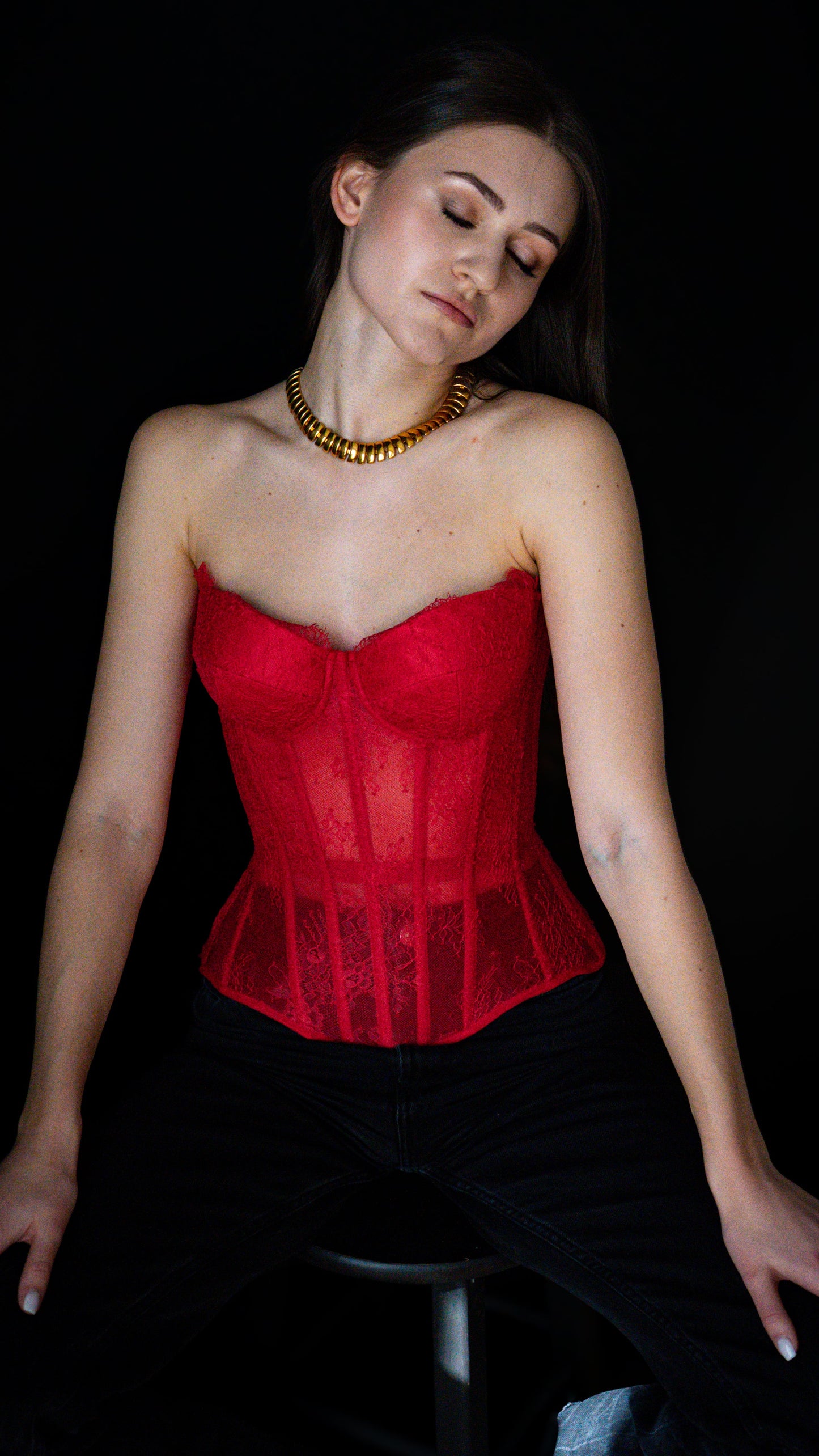 Rouge Corset (Red Lace & Red/Beige Base)