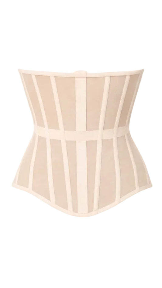Beige Corset Bustier (Without Cups) Waist Cincher