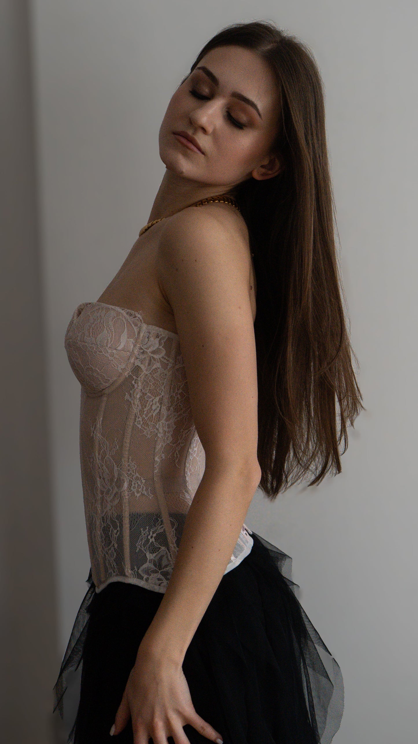 Pink Lace Steel-Boned Corset